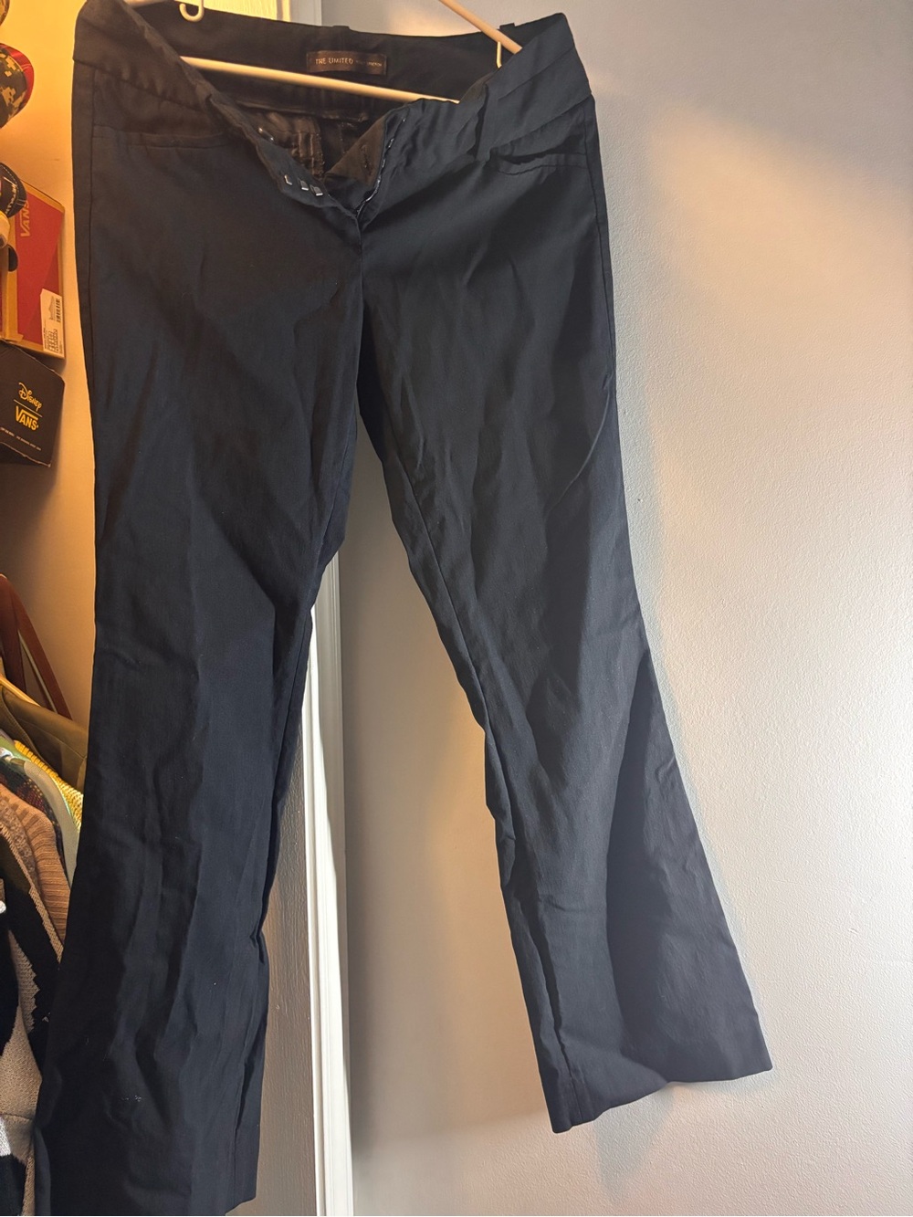 Boot cut classic black stretchy pants